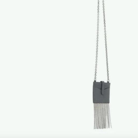 Rebecca Minkoff Leather Card Case on Chain - Picture 3 of 8